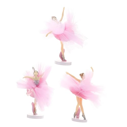 Abaodam 3 Sets Kuchendekoration Braut Und Bräutigam Kuchendeckel Tänzerin Ballett Cupcake Topper Ballerina Raumdekorationen Ballerina Figuren Kuchendeckel Geburtstagsfeierzubehör Pvc Rosa von Abaodam