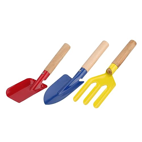 Abaodam 3 Teiliges Gartenwerkzeug Set Mit Holzgriff Gartenhandkelle Kleine Schaufel Und Dreifinger Ideal Für Gartenarbeit Pflanzen Und Unkrautjäten Robustes Und von Abaodam