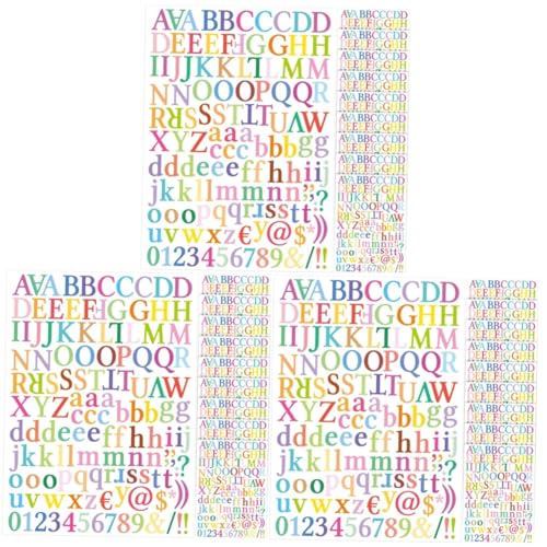 Abaodam 30 Blätter Alphabet-Aufkleber Aufkleber mit Postfachnummer farbige Aufkleber Vinyl Sticker Vinyl Aufkleber Etiketten Buchstabenaufkleber für Scrapbooking Selbstklebende Buchstaben von Abaodam