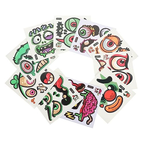 Abaodam 30 Blätter Halloween- -Aufkleber Kürbisaufkleber Halloween-Kürbis-Dekorationsaufkleber Halloween Aufkleber Halloween Sticker Kürbis-Halloween-Aufkleber Partygeschenke PVC von Abaodam