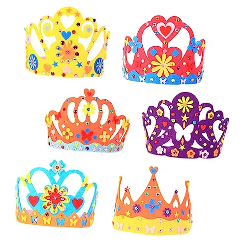 Abaodam 30 Sätze DIY Krone Set zur Herstellung einer Geburtstagskrone Tiara zum Kindergeburtstag kinderkrone geburtstagsgeschenk für kinder geburtstagshut bausatz kinder DIY materialien von Abaodam