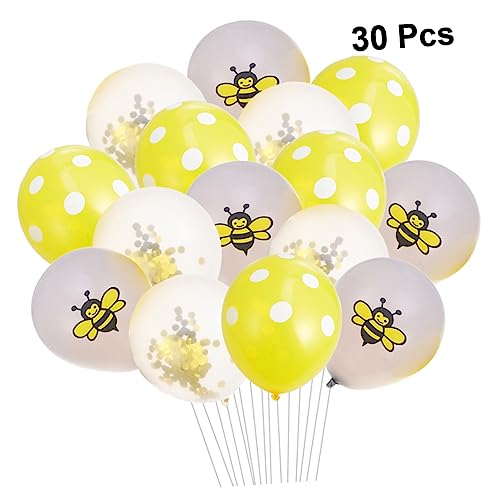 Abaodam 30 Stück 12 Ballons mit Partydruck luftballons balloons ballonie balongas gasballon balons Tierballons gelber Pastellballon gelbes Dekor Bedruckte Latexballons Party-Latexballons von Abaodam