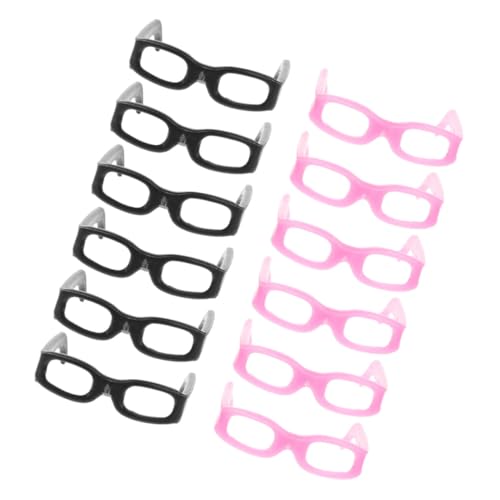 Abaodam 30 Stück Puppenhausbrille kleine Puppenbrille Puppe Brille Miniatur Puppenkleidung Puppenaccessoires weingläser Plastik schnapsgläser Puppe Mini-Brille Puppenbrillenverzierungen von Abaodam