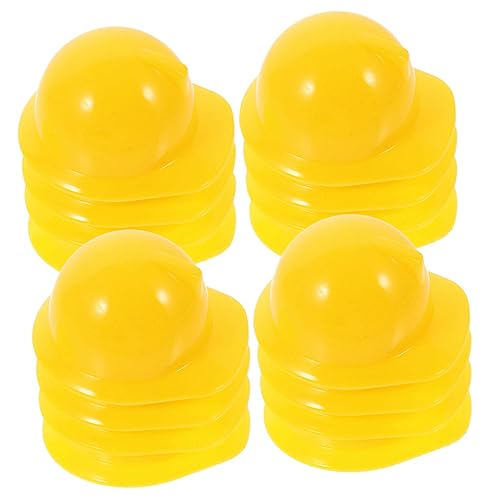 Abaodam 30St Mini-Bauhut puppenzubehör geburtstagsdeko Haustierhut Sicherheitshelm Dekoration Mini-Weihnachtsmützen Kleiner Puppenhut Helm für Minipuppe Vogelhelm Plastik Yellow von Abaodam