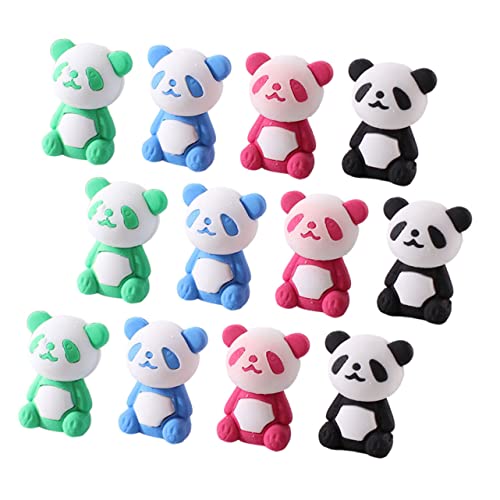 Abaodam 32 Stück Panda Radiergummi Cartoon Kind Radiergummi Kinder Cartoon Panda Gummi Kleinkind Gummi Farbregal Dekoration Studenten Radiergummi Studenten Radiergummi von Abaodam