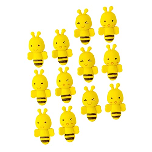 Abaodam 36St Biene Radiergummi radierer radiergummi Cartoon-Bienen-Radiergummi für erasers for bienenförmige Radiergummis entzückende Radiergummis Yellow von Abaodam