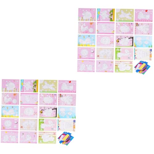 Abaodam 38 Packungen Bastelzubehör Für Kinder 3D-Aufkleber Für Scrapbooking Machen Sie Ihre Eigenen Aufkleber Kinder DIY Wandkunst Mosaik-Sticker-Kits Für Jungen Materialpaket Verdicken von Abaodam