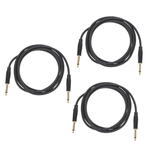 Abaodam 3St 65mm Audio kabel gitarre kabel versorgung Mikrofonkabel von Stecker zu Stecker Male to male audio cable Microphone audio cable lautsprecherkabel Audioverbindungskabel PVC Black von Abaodam