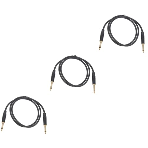 Abaodam 3St 65mm Audio kabel gitarrenkabel guitar cable Instrumentenkabel an Aux elektrische Gitarre lautsprecher Instrumenten-Audio-Adapterkabel Professionelles Audiokabel PVC Black von Abaodam