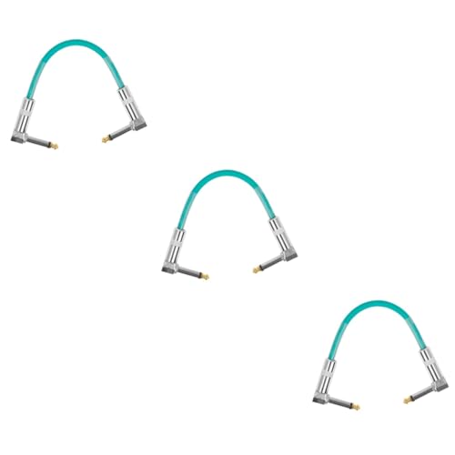 Abaodam 3St kabel für elektrische gitarre Gitarrenpedale Verstärkerkabel Ampere Stromversorgung Patchkabel für Pedalboards gitarrenkabel guitar cable Patch-Kabel Pedal-Patchkabel PVC Green von Abaodam