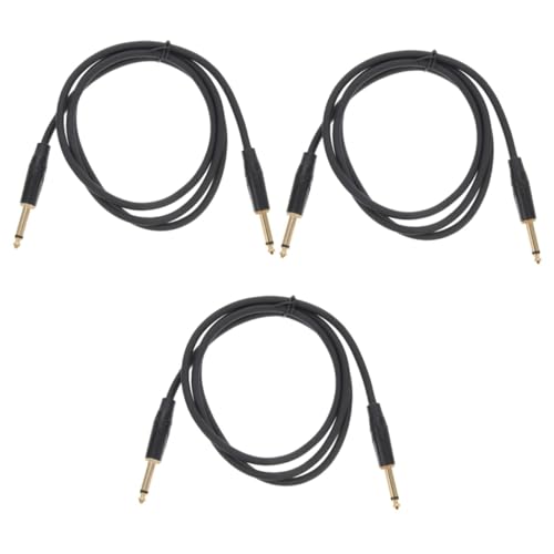 Abaodam 3st 65mm Audio Kabel Verstärkerlautsprecher Headset-mikrofon Gitarrenverstärkerkabel Gitarren-audiokabel Gitarrenpedalkabel Professionelles Audiokabel Profi-mikrofon Black Pvc von Abaodam