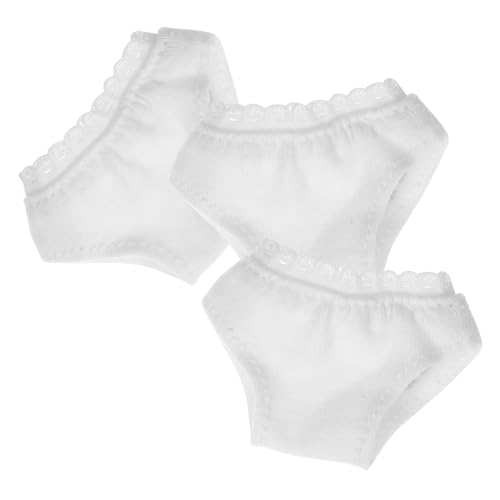 Abaodam 3st -Shorts Glitzer Mädchenpuppe Kleidung Für Puppen Mein Leben Puppenzubehör Puppenkleidung Puppe Kostüm Höschen Für Puppen Puppenhöschen Stoff Weiß von Abaodam