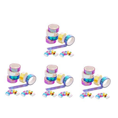 Abaodam 4 Sätze Farbverlaufsband Dekoratives Washi-tape Washi Tape Zur Dekoration Regenbogen Klebeband Klebriges Papierband Beschreibbares Washi-tape Breites Klebeband Pvc 18 Stück * 4 von Abaodam