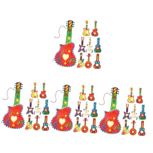 Abaodam 4 Sätze Holzgitarre Gitarren-ausschnitte Dekorative Gitarrenformen Gitarre Sprengen Partygeschenke Für Gitarren Holzformen Zum Basteln Unvollendeter Gitarrenausschnitt 8 Stück * 4 von Abaodam