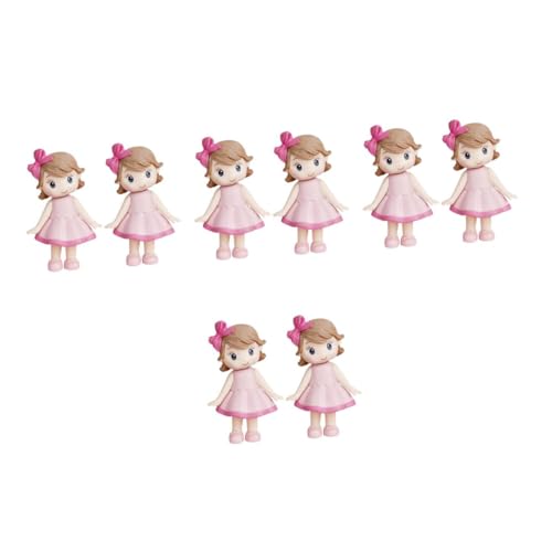 Abaodam 4 Sätze Kuchendekoration Rosa Miniaturen Puppe Cupcake Topper Dekorationen Miniatur Mädchen Tischplatte Mädchen Puppe Hochzeitstorte Topper Kuchen Dekore 2 Stück * 4 von Abaodam