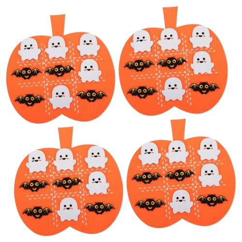 Abaodam 4 Sets Halloween Filzmatten Spielkissen Halloween Zubehör Halloween Spielmatten Party Spielmatten Neuartige Spielmatten Kinder Puzzle Brettspiel Pädagogisches Spielzeug von Abaodam