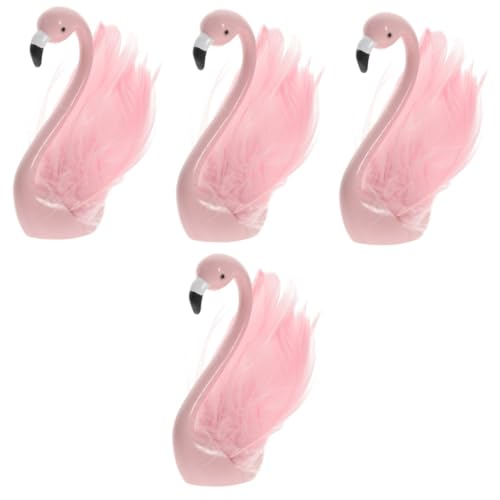 Abaodam 4 Stück Flamingo-Ornamente Laternen Figur Flamingo Gartenverzierung Flamingo-Dekoration für den Außenbereich Flamingo-Vase Flamingo-Desktop- Flamingo-Schmuck Harz Rosa von Abaodam