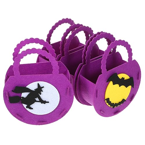 Abaodam 4 Stück Halloween Dinosaurier-Bonbontüten Bausatz Süßwaren Hexentasche geschenkverpackung verpackung Feiertagsparty-Versorgung Party-Leckerli-Tasche Filzstoff Violett von Abaodam