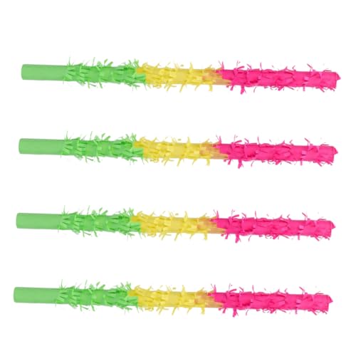 Abaodam 4 Stück Piñata-sticks Fiesta-gastgeschenke Regenbogen-piñata-stick Pinata Und Stock Geburtstagsfeier Piñata Pinata-stick Für Kinder Pinata-füller Feier-pinata Papier von Abaodam