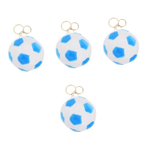 Abaodam 4 Stück Plüsch Fußball Anhänger Für Kinder Sportspielzeug Tragbarer Schlüsselanhänger Ornament Schlüsselanhänger Für Rucksäcke Plüsch Fußball Spielzeug Pfeifen Für Kinder von Abaodam