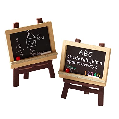 Abaodam 4 Stück Puppenhaus Staffelei Miniaturtafel Staffelei Mini-zubehör Mini-tafeln Miniatur-staffelei Mikrospielzeug Tafel Für Miniatur-puppenhauszubehör Holz von Abaodam