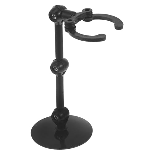 Abaodam 4 Stück Puppenständer Legenden Plattenständer groß Zubehör Anzeige Tür figure stand storage shelves verschleißfeste Puppenstütze Ausstellungsständer für Actionfiguren Plastik Black von Abaodam