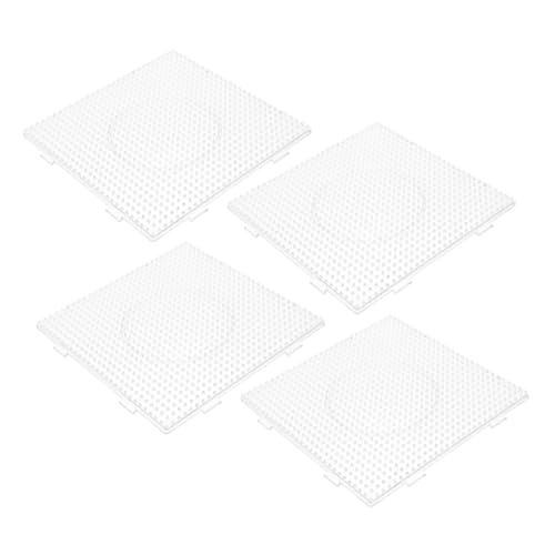 Abaodam 4 Stück Transparente Pindou-Vorlage Perlenbrett Perlensteckplatte quadratische DIY-Vorlage kleine Stecktafel Sicherungsperle Stiftplatte groß Sicherungsperlen Bord Bastelsets Acryl von Abaodam