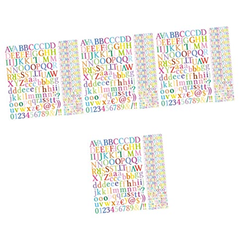 Abaodam 40 Blätter Alphabet-Aufkleber Alphabet-Spielzeug Zahlenaufkleber Buchstabenaufkleber Vinyl Sticker Vinyl Aufkleber Etiketten Aufkleber mit kleinen Nummern Nummernaufkleber von Abaodam