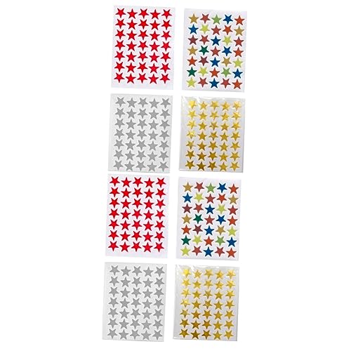 Abaodam 40 Packungen 200 Geschenkaufkleber für Kinder Aufkleberetiketten Kinder Aufkleber Cute Sticker süße Sticker bunter Pentagramm-Aufkleber farbige Sternaufkleber rot von Abaodam