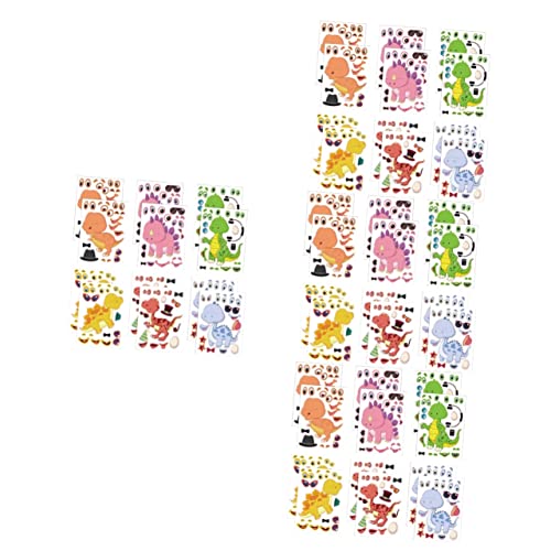 Abaodam 48 Blatt Dinosaurier Puzzle Aufkleber Kinder Dinosaurier Sticker Puzzle Aufkleber Dinosaurier Fensteraufkleber Dinosaurier Aufkleber Dinosaurier Geburtstagsdekorationen von Abaodam