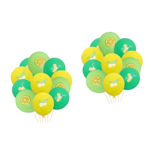 Abaodam 48 Stk Zitronenfruchtballon Zubehör Für Die Sommergeburtstagsfeier Hawaiianische Fruchtballons Partydekorationen Im Hawaiianischen Stil Party-ballon-dekor Babyballons Emulsion von Abaodam