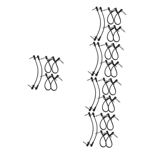 Abaodam 5 Sätze Gitarrenkabel Ampere Netzkabel Gleichstromkabel Lautsprecherkabel Akustisch Instrument Flache Patchkabel Gitarre Bassgitarre Sauerstofffreies Kupfer Black 6 Stück * 5 von Abaodam