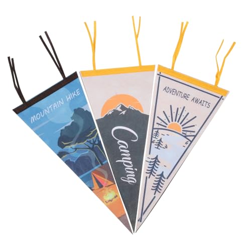 Abaodam 5 Sätze Outdoor-camp-flagge Campingbanner Zelt Licht Flaggen Campinglaterne Campinglicht Campingbeleuchtung Lagerlampe Zeltfahne Camping Ammer Camping-flagge Gefühlt 3 Stück * 5 von Abaodam