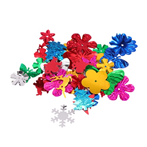 Abaodam 50 Meerjungfrau Konfetti Diy Pailletten Blumen Konfetti Mini Lose Pailletten Winterhochzeit Pailletten Zum Basteln Glitzer-pailletten Weihnachtsfeier Wohnkultur Weihnachten Metall von Abaodam