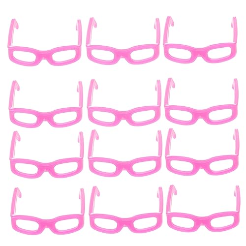 Abaodam 50 Stück Mini Brillen Puppenhaus Puppen Rosa Sonnenbrille Mini Puppe Mini Anzieh Sonnenbrille Puppe DIY Mini Sonnenbrille Mini Puppen Sonnenbrille Requisiten DIY Mini von Abaodam