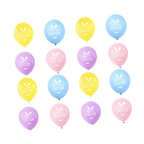 Abaodam 50 Stücke Ostern Latex Hasen Anzahl Luftballons Englisch Buchstaben Gelb Für Ostern Party Supplies von Abaodam