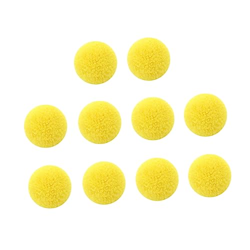 Abaodam 50 Stück Plüschball Selber Machen DIY Kugelanhänger Plüsch-Kugel-anhänger Manuelles DIY-Material Yellow von Abaodam