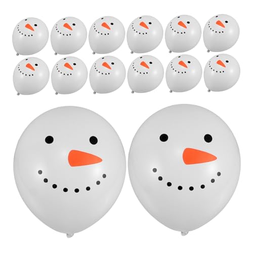 Abaodam 50 Stück Schneemann-Ballon luftballons weihnachtsballons Weihnachtsbaumdekoration Ballonbogen fallen Schneeflockenballon weihnachtliche Folienballons Weihnachtsmann-Ballon Emulsion von Abaodam