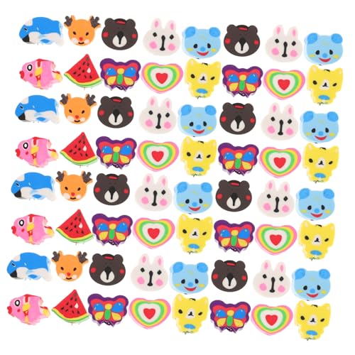 Abaodam 50Pcs Radiergummi Massen Mini Food Animal Eraser Mini Eraser Für Kleine Radiergummis Neuheiten Eraser Mini Preise Für Eraser Kawaii Accessoires Kunststoff Plastik von Abaodam