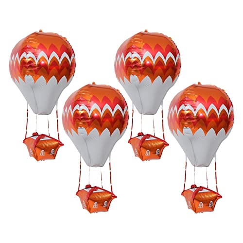 Abaodam 5 Stück 4d Aluminiumfolienballon Ballon Heißluftballon Folienballons Geburtstag Luftballons Helium Ballon Steht Aufblasgerät Tank Heißluftballon-party Aluminiumfolie von Abaodam