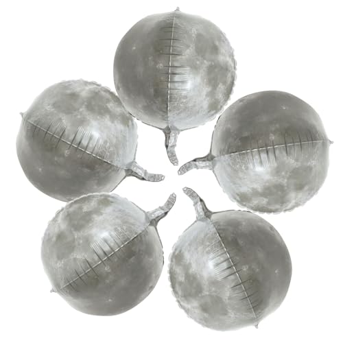 Abaodam 5St -Ballon hochzeitsdeko hochzeits dekoration Planetendekorationen Partyballon zum Thema Planet Partyzubehör zum Thema Weltraum Ornament des Planeten Aluminiumfolie Grey von Abaodam