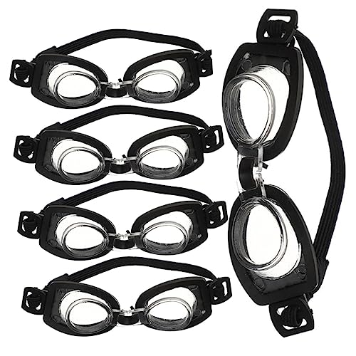 Abaodam 5St Mini Schwimm Brille Mini-Brille zum Anziehen der Puppe Mini-Brille für Puppe Puppenkostüm Brille Minibrille für Puppe winzige Gläser kleine Brille für Puppe Plastik Black von Abaodam