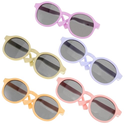 Abaodam 5St Puppenbrille Spielzeug-Accessoires Puppenparty puppenkleiderschrank Puppenstil Puppen Mini-Brille gefüllte Tierbrille modische Brillendekore amerikanische Mädchenpuppen Plastik von Abaodam