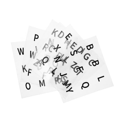 Abaodam 6 Blätter Zauberwürfel-Hilfszubehör puzzlezubehör Puzzlewürfel Puzzle Cube Zubehör Großdruck Buchstabensticker Aufkleber mit englischen Buchstaben PVC von Abaodam