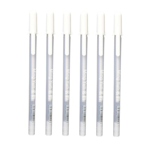 Abaodam 6 Pcs Weiß Öl Basierend Farbe Marker Feine Spitze Permanent Tinte Stifte Multi-für Glas Holz Metall von Abaodam