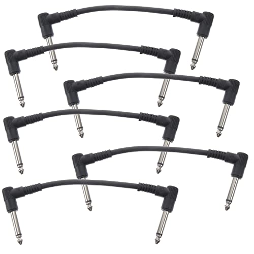 Abaodam 6 Stücke Bass Effektor Kabel Ts Kabel Ton Pvc Schwarz Gitarre Kabel Kupfer von Abaodam