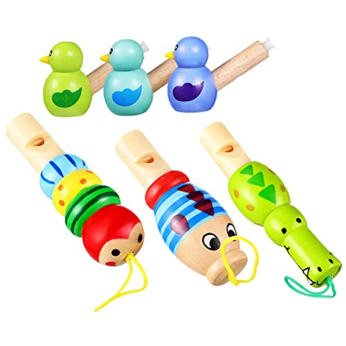 Abaodam 6 Stücke Cartoon-Vogelpfeife Pfeife Plüsch Musical holzspielzeug party für kinderspielzeug Kindergebläse Party-Requisite Pfeife PVC von Abaodam