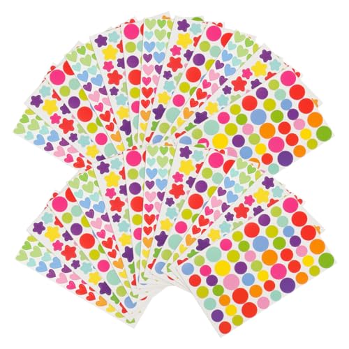 Abaodam 60 Blatt bürogadges gesteck Stickers Stickers acotar Sticker Heart Stickers stickern Klassifizierungspunktaufkleber Punktaufkleber für die Schule selbstklebendes Papier Colorful von Abaodam