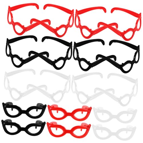 Abaodam 60st Mini-Brille Mini-zubehör Puppengläser Zum Basteln Spielzeug Für Babys Retro-Brille Prop-Puppen-Sonnenbrille Klassisches Spielzeug Modische Brille Puppen Miniatur Plastik von Abaodam