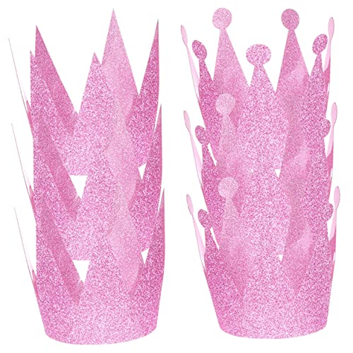 Abaodam 6St Kronenhut partyhüte kinder party hut Partyhut für Kinder Geburtstag Papierhut stutzenhalter malpapier kinder entzückende geburtstagshüte geburtstag kopfbedeckungen Rosa von Abaodam